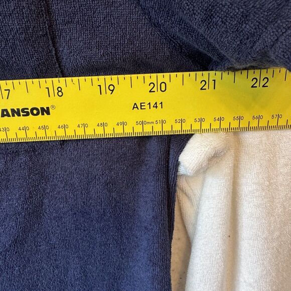 FREE PLANET Size XS LOT OF TWO Shirts Navy &‎ White Terry Cloth Button Front Top - Picture 14 of 16